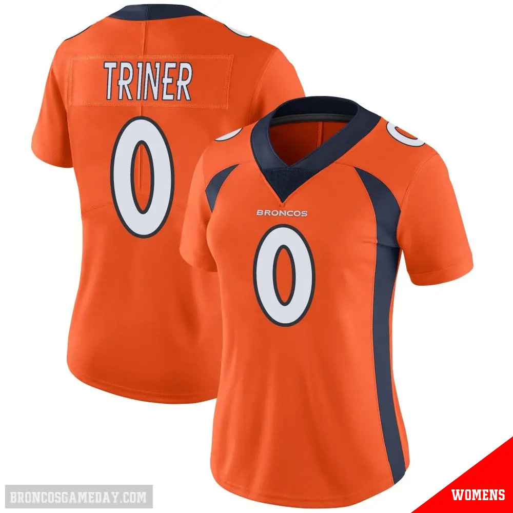 ＃0 Women's Zach Triner Orange Limited Denver Broncos Team Color Vapor Untouchable Jersey