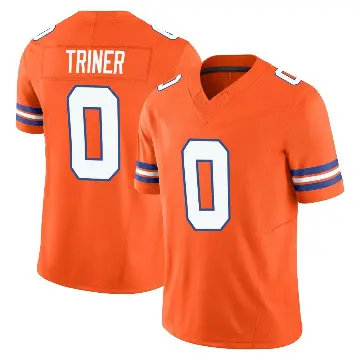 ＃0 Youth Zach Triner Orange Limited Denver Broncos Alternate Vapor F.U.S.E. Mile High Collection 1977 Throwback Jersey