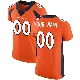 ＃00 Men's Custom Orange Elite Denver Broncos Team Color Vapor Untouchable Jersey