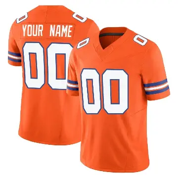 ＃00 Men's Custom Orange Limited Denver Broncos Alternate Vapor F.U.S.E. Mile High Collection 1977 Throwback Jersey