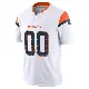 ＃00 Men's Custom White Limited Denver Broncos Vapor F.U.S.E. Jersey