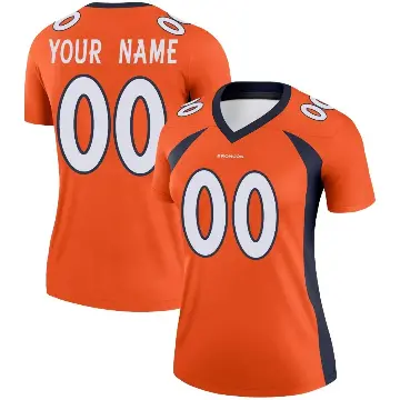 ＃00 Women's Custom Orange Legend Denver Broncos Jersey
