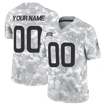 ＃00 Youth Custom Arctic Camo Limited Denver Broncos 2024 Salute to Service Jersey