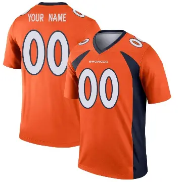 ＃00 Youth Custom Orange Legend Denver Broncos Jersey