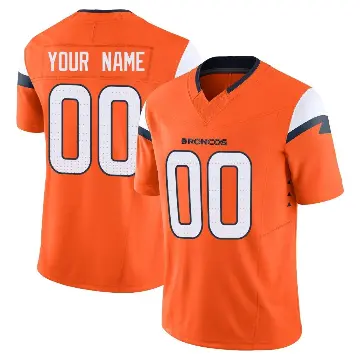 ＃00 Youth Custom Orange Limited Denver Broncos Vapor F.U.S.E. 2nd Jersey