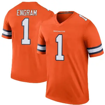 ＃1 Men's Evan Engram Orange Legend Denver Broncos Color Rush Jersey