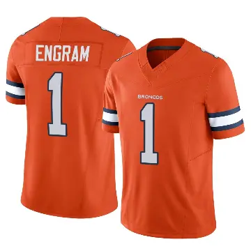 ＃1 Men's Evan Engram Orange Limited Denver Broncos Vapor F.U.S.E. Jersey