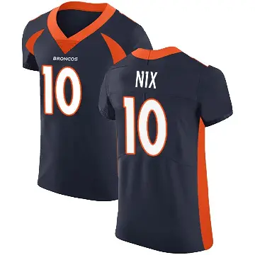 ＃10 Men's Bo Nix Navy Elite Denver Broncos Alternate Vapor Untouchable Jersey