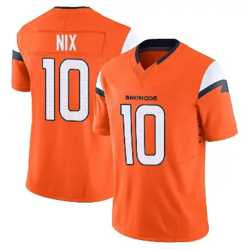 ＃10 Youth Bo Nix Orange Limited Denver Broncos Vapor F.U.S.E. 2nd Jersey
