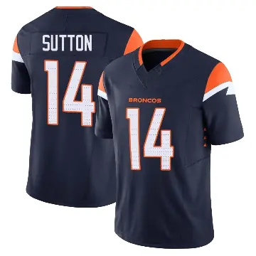 ＃14 Men's Courtland Sutton Navy Limited Denver Broncos Alternate Vapor F.U.S.E. Jersey