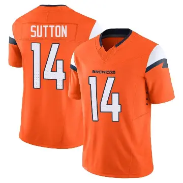 ＃14 Men's Courtland Sutton Orange Limited Denver Broncos Vapor F.U.S.E. 2nd Jersey