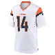 ＃14 Youth Courtland Sutton White Game Denver Broncos 2nd Jersey
