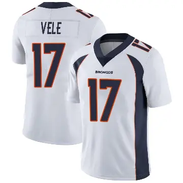 ＃17 Men's Devaughn Vele White Limited Denver Broncos Vapor Untouchable Jersey