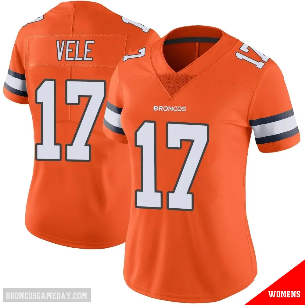＃17 Women's Devaughn Vele Orange Limited Denver Broncos Color Rush Vapor Untouchable Jersey