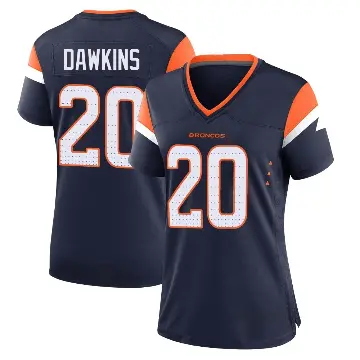 ＃20 Women's Brian Dawkins Navy Game Denver Broncos Alternate Jersey