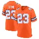 ＃23 Youth Audric Estime Orange Game Denver Broncos Alternate Mile High Collection 1977 Throwback Jersey