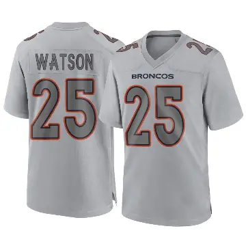 ＃25 Men's Blake Watson Gray Game Denver Broncos Atmosphere Fashion Jersey