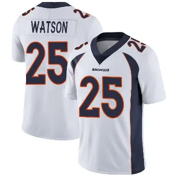 ＃25 Men's Blake Watson White Limited Denver Broncos Vapor Untouchable Jersey