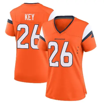 ＃26 Women's Devon Key Orange Game Denver Broncos Jersey
