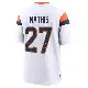 ＃27 Men's Damarri Mathis White Game Denver Broncos 2nd Jersey
