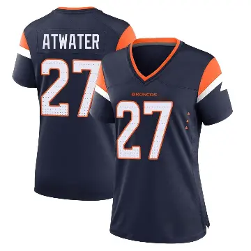 ＃27 Women's Steve Atwater Navy Game Denver Broncos Alternate Jersey
