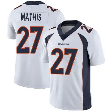 ＃27 Youth Damarri Mathis White Limited Denver Broncos Vapor Untouchable Jersey