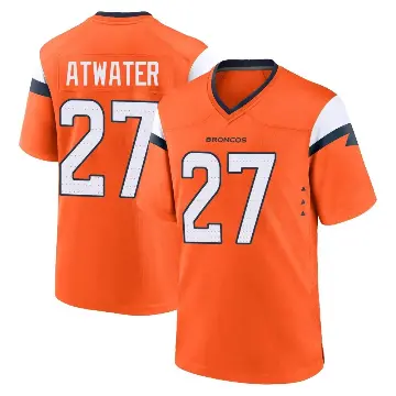 ＃27 Youth Steve Atwater Orange Game Denver Broncos Jersey