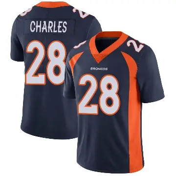 ＃28 Men's Jamaal Charles Navy Limited Denver Broncos Vapor Untouchable Jersey