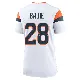 ＃28 Women's Tyler Badie White Game Denver Broncos 2nd Jersey