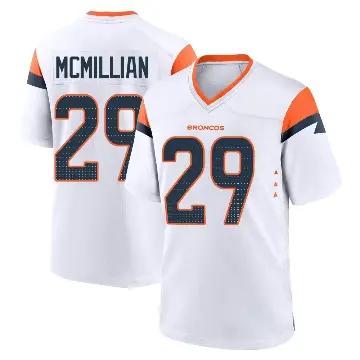 ＃29 Men's Ja'Quan McMillian White Game Denver Broncos 2nd Jersey