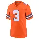 ＃3 Men's Wil Lutz Orange Game Denver Broncos Alternate Mile High Collection 1977 Throwback Jersey