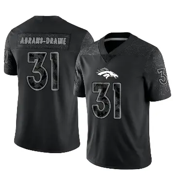 ＃31 Men's Kris Abrams-Draine Black Limited Denver Broncos Reflective Jersey