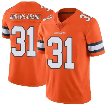 ＃31 Men's Kris Abrams-Draine Orange Limited Denver Broncos Color Rush Vapor Untouchable Jersey