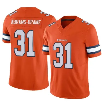 ＃31 Men's Kris Abrams-Draine Orange Limited Denver Broncos Vapor F.U.S.E. Jersey