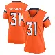 ＃31 Women's Kris Abrams-Draine Orange Game Denver Broncos Jersey