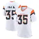 ＃35 Men's Reese Taylor White Game Denver Broncos 2nd Jersey