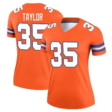 ＃35 Women's Reese Taylor Orange Legend Denver Broncos Alternate Mile High Collection 1977 Throwback Jersey
