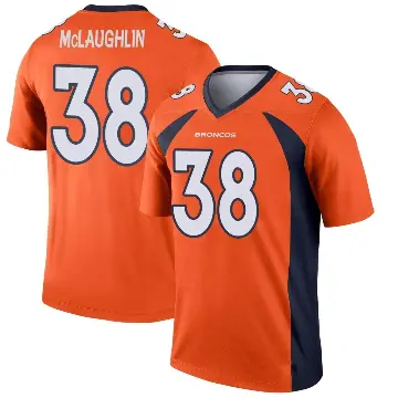 ＃38 Men's Jaleel McLaughlin Orange Legend Denver Broncos Jersey