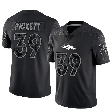 ＃39 Men's Joshua Pickett Black Limited Denver Broncos Reflective Jersey