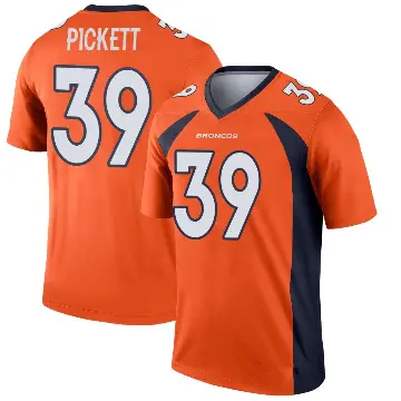 ＃39 Men's Joshua Pickett Orange Legend Denver Broncos Jersey