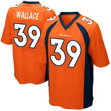 ＃39 Men's Levi Wallace Orange Game Denver Broncos Team Color Jersey