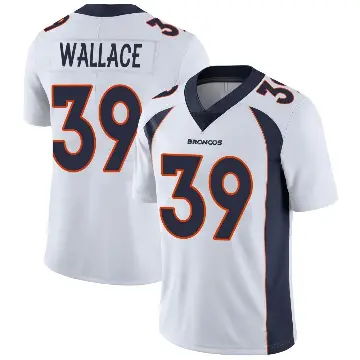 ＃39 Men's Levi Wallace White Limited Denver Broncos Vapor Untouchable Jersey