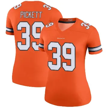 ＃39 Women's Joshua Pickett Orange Legend Denver Broncos Color Rush Jersey