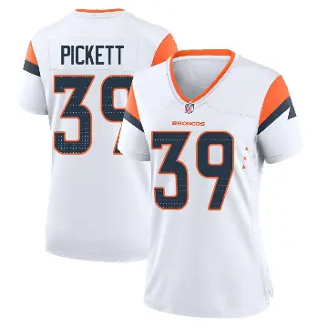 ＃39 Women's Joshua Pickett White Game Denver Broncos 2nd Jersey
