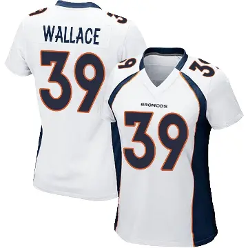 ＃39 Women's Levi Wallace White Game Denver Broncos Jersey