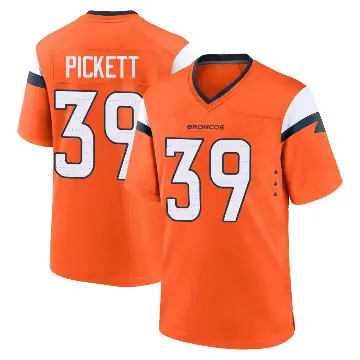 ＃39 Youth Joshua Pickett Orange Game Denver Broncos Jersey