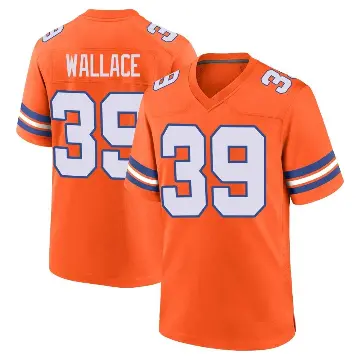 ＃39 Youth Levi Wallace Orange Game Denver Broncos Alternate Mile High Collection 1977 Throwback Jersey