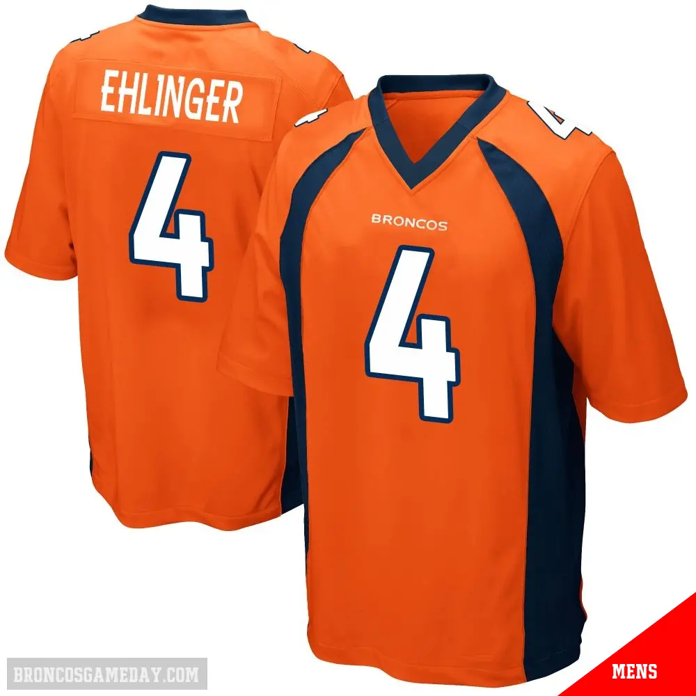＃4 Men's Sam Ehlinger Orange Game Denver Broncos Team Color Jersey