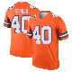 ＃40 Men's Justin Strnad Orange Legend Denver Broncos Alternate Mile High Collection 1977 Throwback Jersey