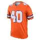 ＃40 Men's Justin Strnad Orange Legend Denver Broncos Alternate Mile High Collection 1977 Throwback Jersey